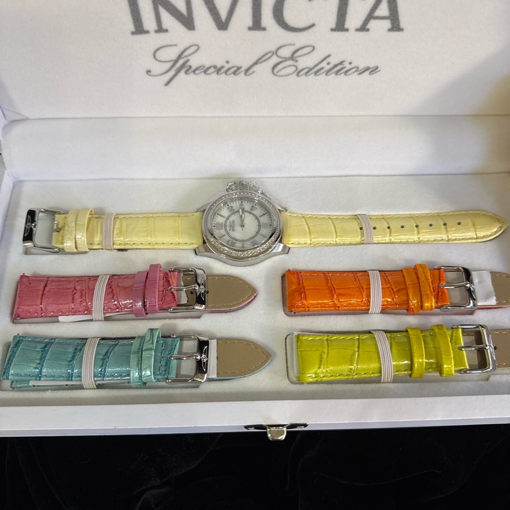 Invicta Special Edition Watch with Colorful Straps